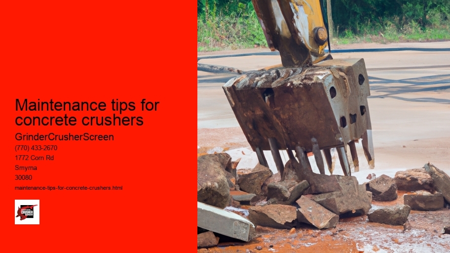 Maintenance tips for concrete crushers