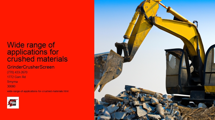 Wide range of applications for crushed materials